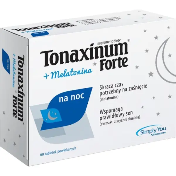 TONAXINUM Forte + Melatonina na noc, 60 tabletek