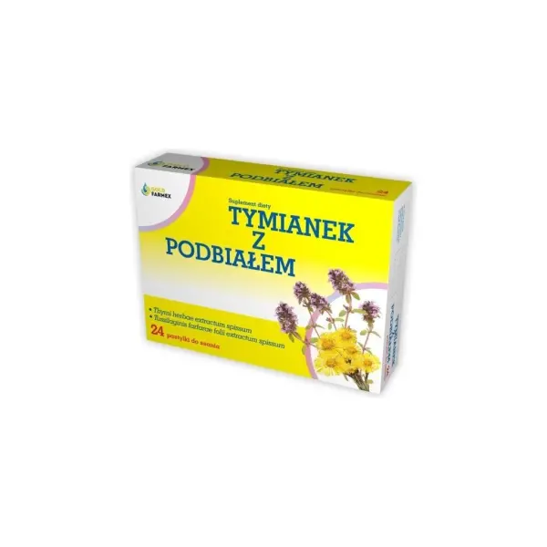 Tymianek z Podbiałem 24 pastylki do ssania