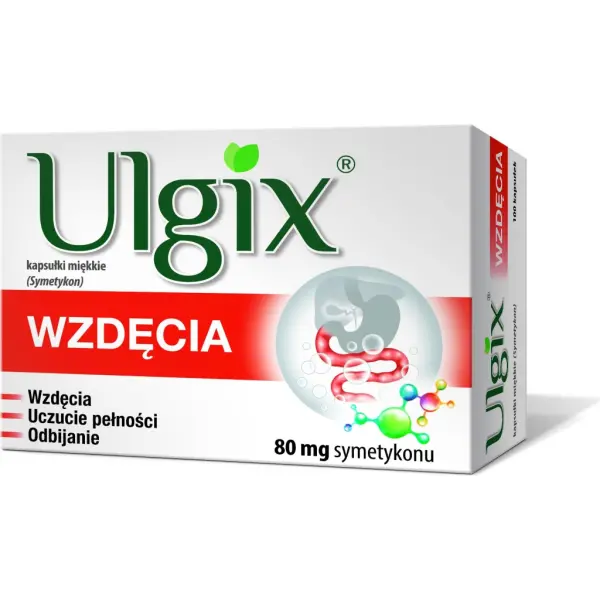 Ulgix Wzdęcia 80mg 100 kapsułek