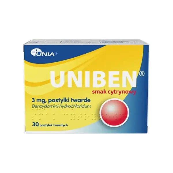 UNIBEN smak cytrynowy, 30 pastylek