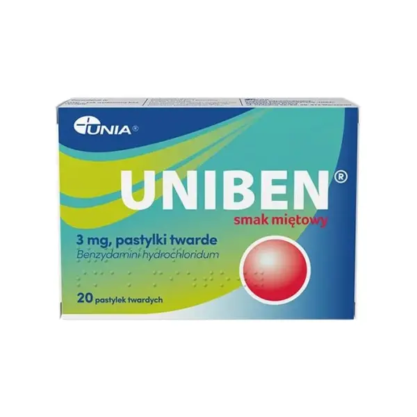 UNIBEN smak miętowy, 20 pastylek