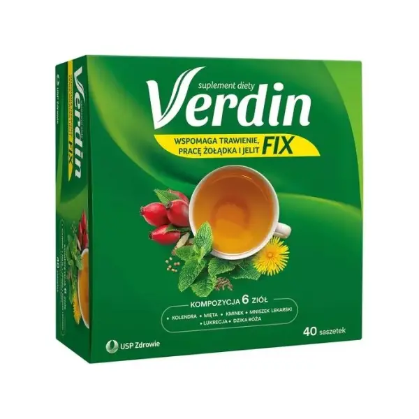 VERDIN Fix mieszanka ziołowa, 40 saszetek