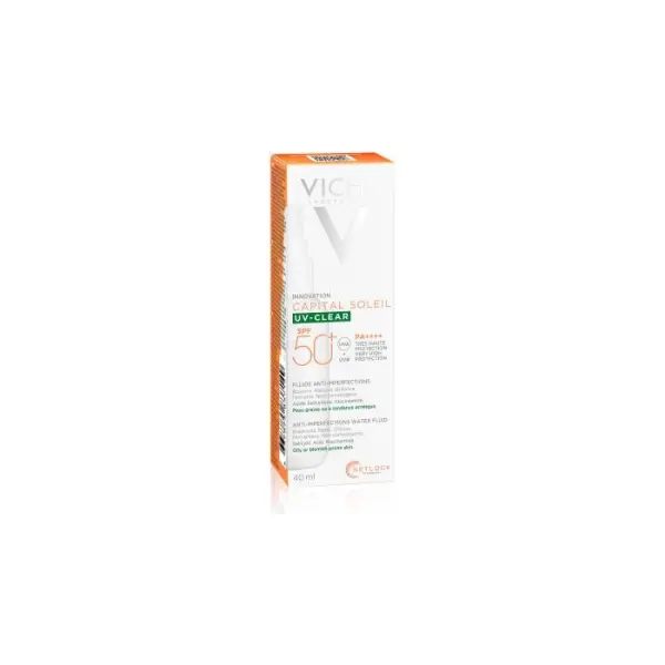 VICHY CAPITAL SOLEIL Uv-Clear Fluid przeciw niedoskonałościom SPF 50+ 40 ml