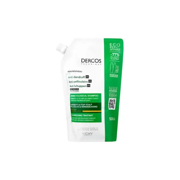 VICHY DERCOS Szampon przeciwłupieżowy włosy suche 500ml