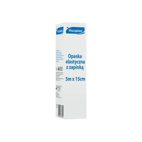 VISCOPLAST Opaska tkana elastyczna z zapinką 5mx15cm, 1 sztuka