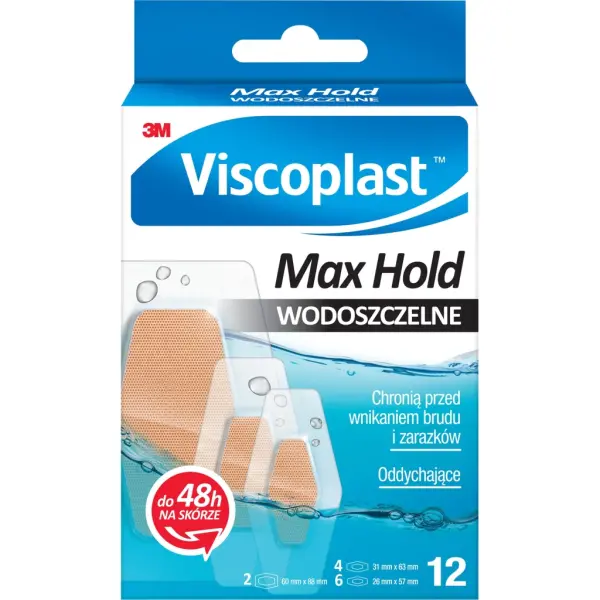 VISCOPLAST Plastry Max Hold, 12 sztuk