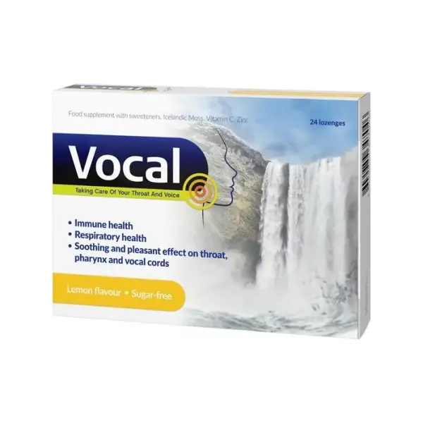 VOCAL Pastylki do ssania miękkie o smaku cytrynowym, 24 sztuk