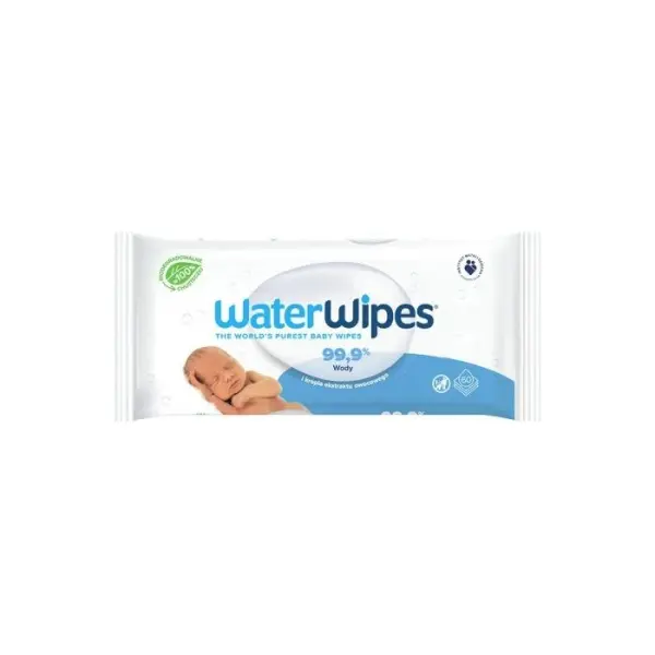 WaterWipes Chust. 99,9% Wody i kropla ekstraktu owocowego 60 sztuk