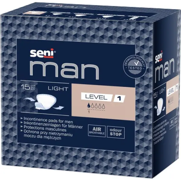 Wkłady anatomiczne SENI MAN LIGHT Level 1 15 sztuk