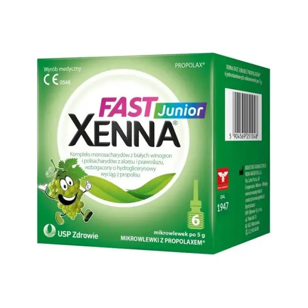 XENNA FAST JUNIOR Mikrowlewki doodbytnicze, 6 sztuk