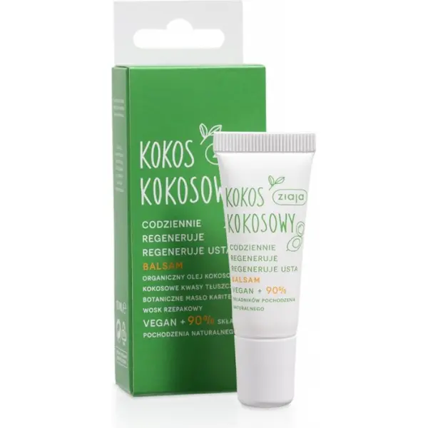 ZIAJA KOKOS KOKOSOWY Balsam regeneruje ust 10 ml
