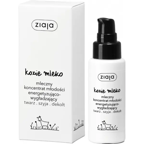 ZIAJA KOZIE MLEKO Mleczny koncentrat młodości energetyzująco-wygładzający 50 ml