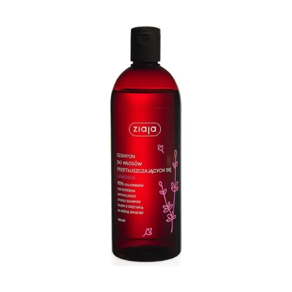 ZIAJA LAWENDOWY Szampon do mycia włosów przetłuszczających się, 500ml