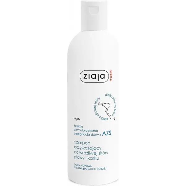 ZIAJA MED AZS Szampon oczyszczający do wrażliwej skóry, 300 ml