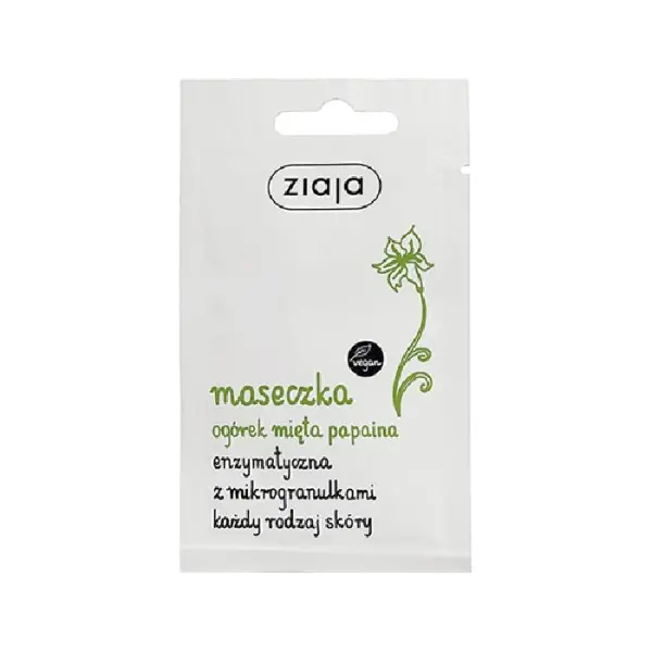 ZIAJA Ogórek Mięta Maseczka enzymatyczna, 7ml